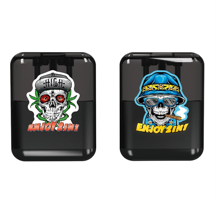 2 in 1 Card Shape Fashionable Disposable CBD THC HHC Vape Device